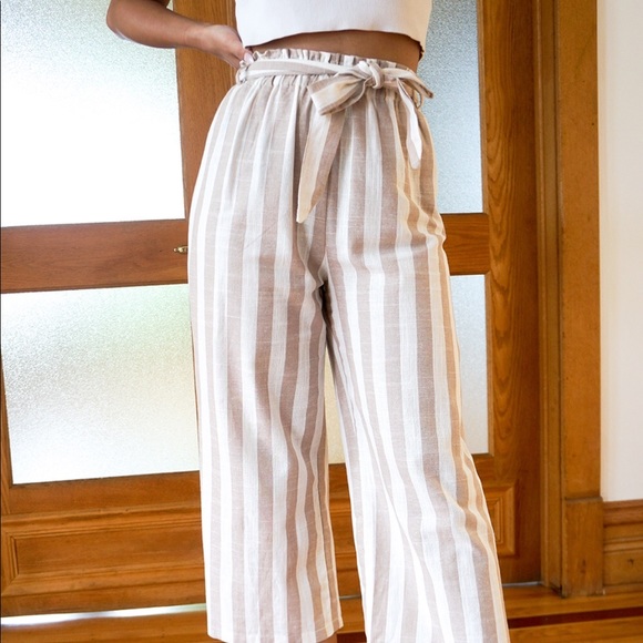 High Waist Linen Pants - Picture 3 of 4